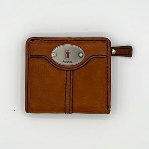 Fossil Leather Wallet with Coin Pocket